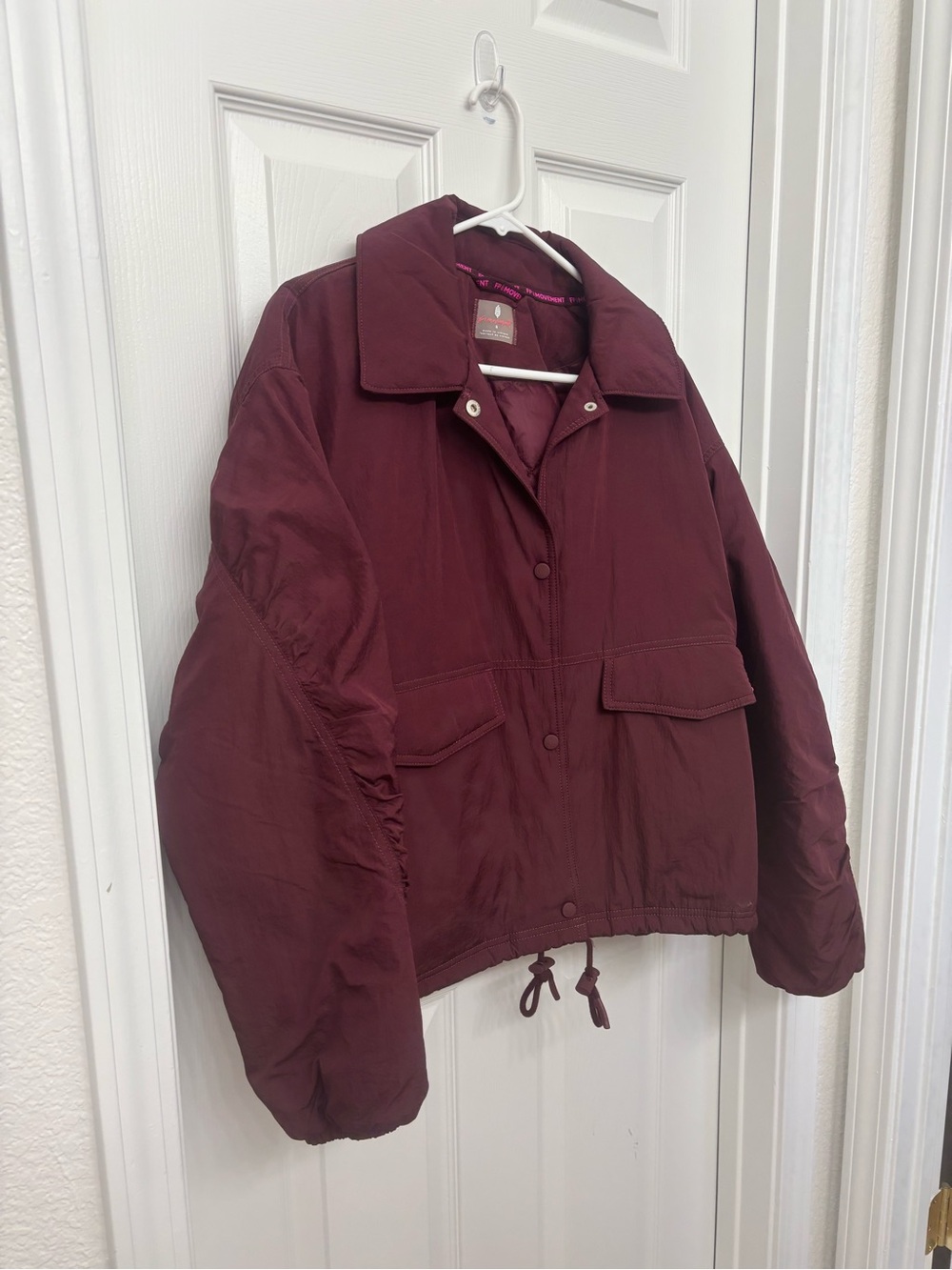 FP Movement by Free People Wine Red Bomber Jacket